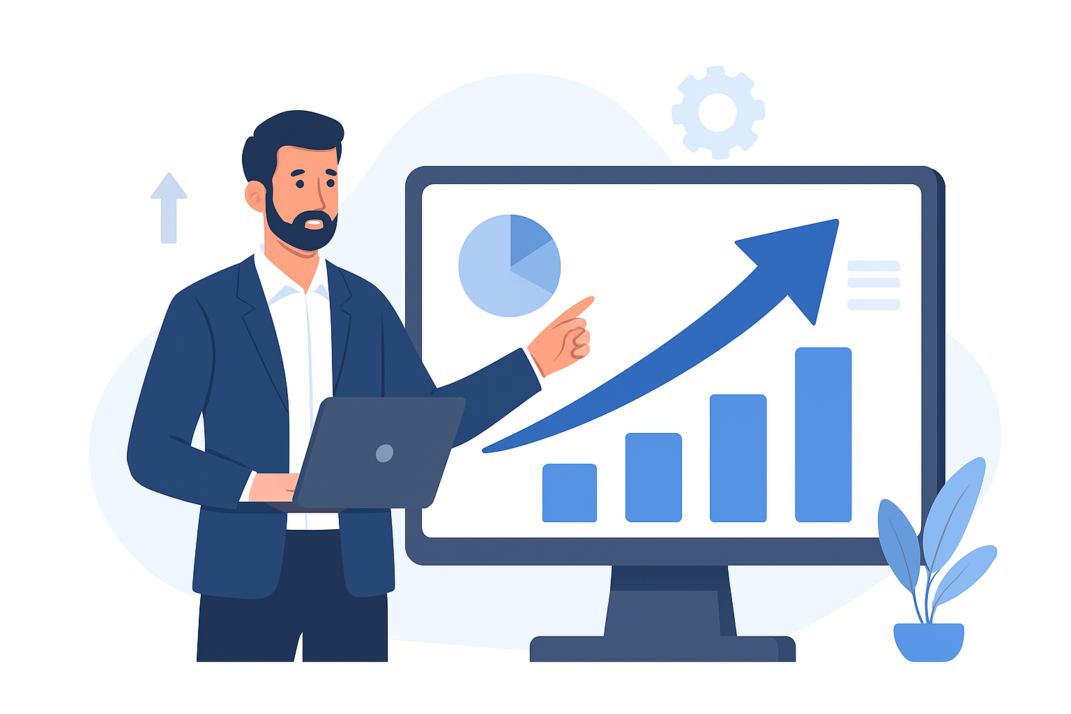 Dijital dönüşümü gösteren hero banner - Yılmaz Soft başarı odaklı çözümler